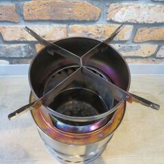 1回使用 ナフコ フレイムストーブ LL ステンレス製 収納バッグ付きの画像