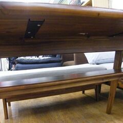 ウニコ スウェラ ダイニング3点セット ダイニングテーブル+ベンチ+ベンチアーム unico SWELLA 札幌市 厚別区の画像