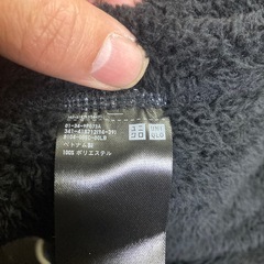 ユニクロ　ブラック　ボアフリースジャケット？　男性Mサイズの画像