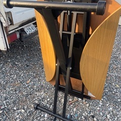 昇降テーブル 幅120 ガス圧式 キャスター付き 伸長式 バタフライの画像