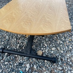 昇降テーブル 幅120 ガス圧式 キャスター付き 伸長式 バタフライの画像