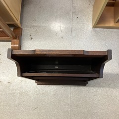 12/25まで店頭商品一部を除き半額クリスマスSALE!!開催中　イ2512-169 カリモク マガジンラック スリッパ ラック オールドカリモク 鋲打ち ヴィンテージ アンティーク キズ汚れ有り の画像