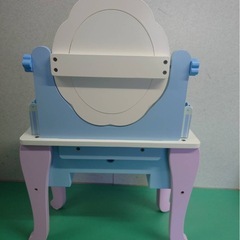 ● クリエイティブヨーコ マザーガーデン 野いちご ティアラドレッサー ブルー オーロラバージョン 猫脚 木製 ハンドメイド品 中古 ①の画像