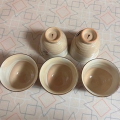 紫野　汲出茶碗　湯呑み　5客　萩焼き？の画像