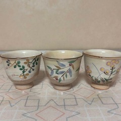 紫野　汲出茶碗　湯呑み　5客　萩焼き？の画像