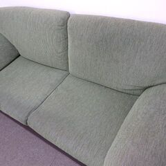 新札幌 / 2～3人掛けソファ チェア 椅子 家具 布製 ファブリックソファ グリーン系 幅184×奥行80×高さ78×座面高さ41cm / No.3812の画像