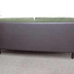 新札幌 / 2～3人掛けソファ チェア 椅子 家具 布製 ファブリックソファ グリーン系 幅184×奥行80×高さ78×座面高さ41cm / No.3812の画像