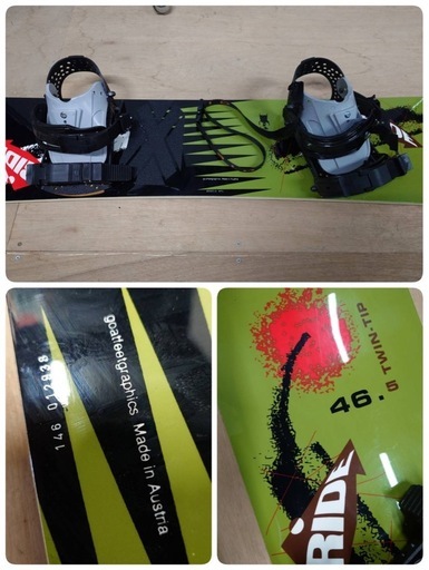 お値下げ！　● L) RIDE 46.5 TWIN.TIP/Made in Austria/146cm ライド スノーボード ビンディ