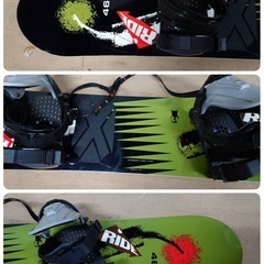● L) RIDE 46.5 TWIN.TIP/Made in Austria/146cm ライド スノーボード ビンディング 2点セット  中古 ④の画像