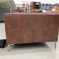 モダンデコ 3人掛けソファー ブラウンの画像