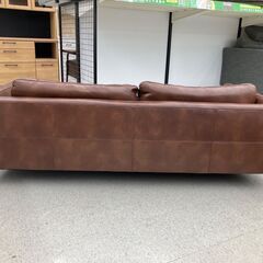 モダンデコ 3人掛けソファー ブラウンの画像