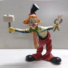 アンティーク調 ピエロ フィギュア 4体セット 高さ20.2～23cm レトロ 置物 オブジェ インテリア小物 コレクション 札幌市中央区 南12条店の画像