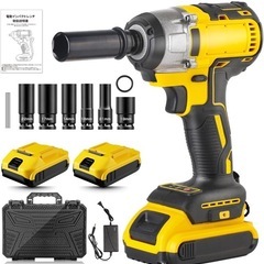 ☆美品☆インパクトレンチ ソケット多数 バッテリー2個  12.7mm  21V の画像