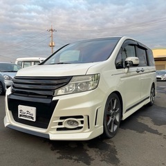 総額29.8万円 ホンダ ステップワゴン スパーダZ 車検2年 左右パワスラ VSA ECON 社外マフラー♪ 車高調♪の画像