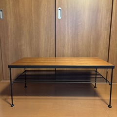 センターテーブル　アイアン　木天板の画像