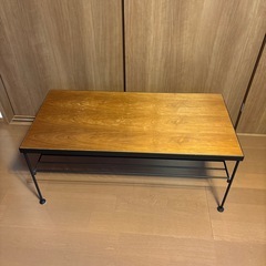 センターテーブル　アイアン　木天板の画像