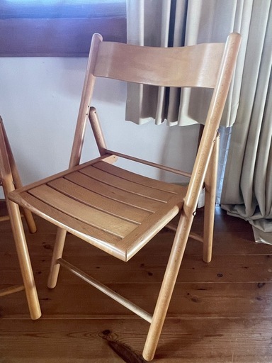 無印良品　折りたたみ椅子　木製チェア　廃盤 2脚セット 無印良品 廃盤 折りたたみ椅子 木製 2脚セット