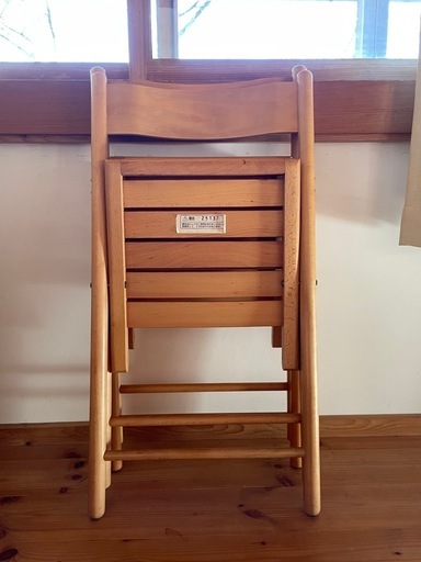 無印良品 廃盤 折りたたみ椅子 木製2脚セット (rainy) 芳賀の椅子