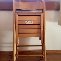 無印良品 廃盤 折りたたみ椅子 木製2脚セット (rainy) 芳賀の椅子