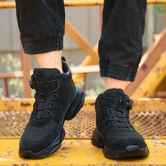 新品未使用品✨26.5cm 軽量スチールトゥ 安全靴／ワークシューズ 黒 防水・滑り止め付き　定価¥6,998の画像