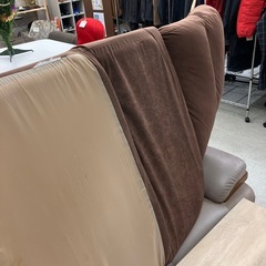 12/25まで店頭商品一部を除き半額クリスマスSALE!!開催中　イ2512-171 ソファ ベッド 1人掛け ブラウン リクライニング キズ汚れ有りの画像