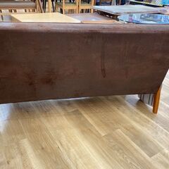 コスパクリエーション 木肘ヴィンテージソファ ブラック×ブラウン Bedfordの画像