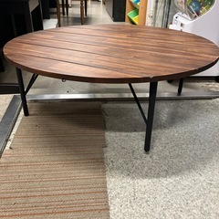 石　2512-481 男前円形ローテーブル　キズ汚れ有りの画像