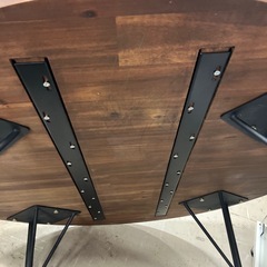 石　2512-481 男前円形ローテーブル　キズ汚れ有りの画像