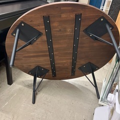 石　2512-481 男前円形ローテーブル　キズ汚れ有りの画像