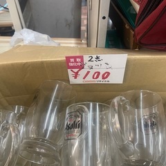 飲食店　2個100円　アサヒビールジョッキ　目玉品【E1219IL】の画像