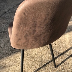 椅子　スウェード生地　　ブラウンの画像