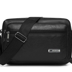 新品未使用品✨メンズ ショルダーバッグ ブラック／多ポケット・軽量・通勤通学にも◎ の画像