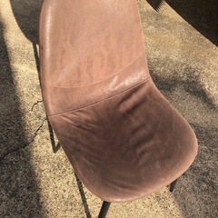 椅子3脚セット　スウェード生地　ブラウン
の画像