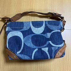 COACH デニム ハンドバッグ 使用感・汚れありの画像