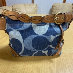 COACH デニム ハンドバッグ 使用感・汚れありの画像