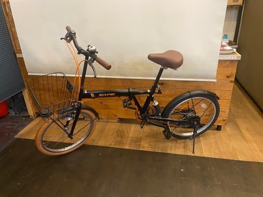【リアサス】20インチ折りたたみ自転車　ブラック