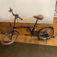 【リアサス】20インチ折りたたみ自転車　ブラックの画像