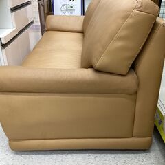 3人掛けソファー ブラウン 総革の画像