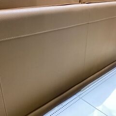 3人掛けソファー ブラウン 総革の画像