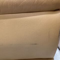 3人掛けソファー ブラウン 総革の画像