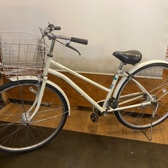 【砲弾型LEDオートライト】27インチ　シングルギア　自転車　白の画像