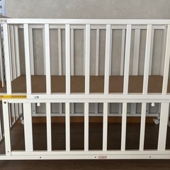 ホワイト ベビーベッド 美品 取説付き
の画像