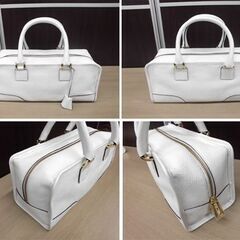 未使用保管品 アクセソワドゥマドモワゼル ハンドバッグ ホワイト Accessoires De Mademoiselle カデナ付 トートバッグ A.D.M.J 苫小牧西店の画像