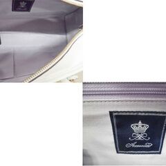 未使用保管品 アクセソワドゥマドモワゼル ハンドバッグ ホワイト Accessoires De Mademoiselle カデナ付 トートバッグ A.D.M.J 苫小牧西店の画像