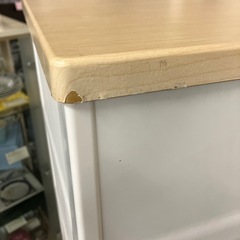 12/25まで店頭商品一部を除き半額クリスマスSALE!!開催中　イ2512-174 天馬 チェスト フィッツプラス プレミアム FP6507 セラミックホワイト 天板木製 キズ汚れ有り の画像