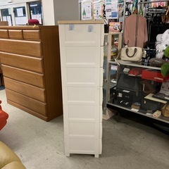 12/25まで店頭商品一部を除き半額クリスマスSALE!!開催中　イ2512-174 天馬 チェスト フィッツプラス プレミアム FP6507 セラミックホワイト 天板木製 キズ汚れ有り の画像