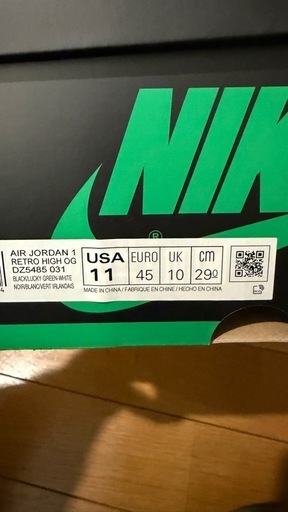 Nike Air Jordan 1 Retro High OG Lucky Green 29cm 新品未使用