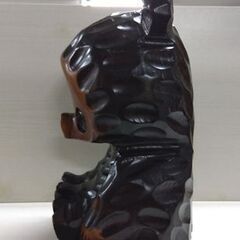北海道 工芸品 熊ボッコ 2体セット 高さ25.2/21.7cm 木彫りの熊 民芸品 熊 木彫り 北海道土産 木彫 彫刻 札幌市中央区 南12条店の画像