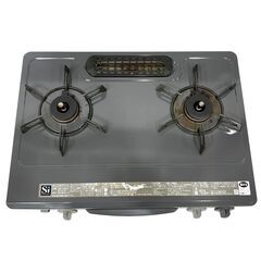 25C595_ジA Rinnai リンナイ ガステーブル KSR561DGR（RT33NJH) LPガス専用 2017年製 右側強火力 ガスコンロ 現状品 中古の画像