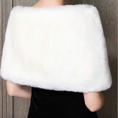 ブライダル ウェディングショール ファーの画像